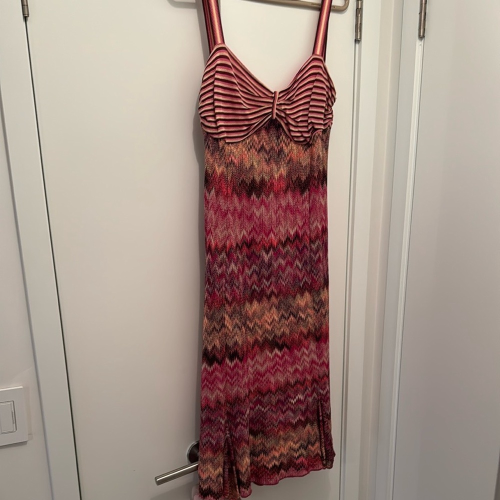 Missoni Zig Zag dress - pink, red, brown tones - Picture 1 of 7
